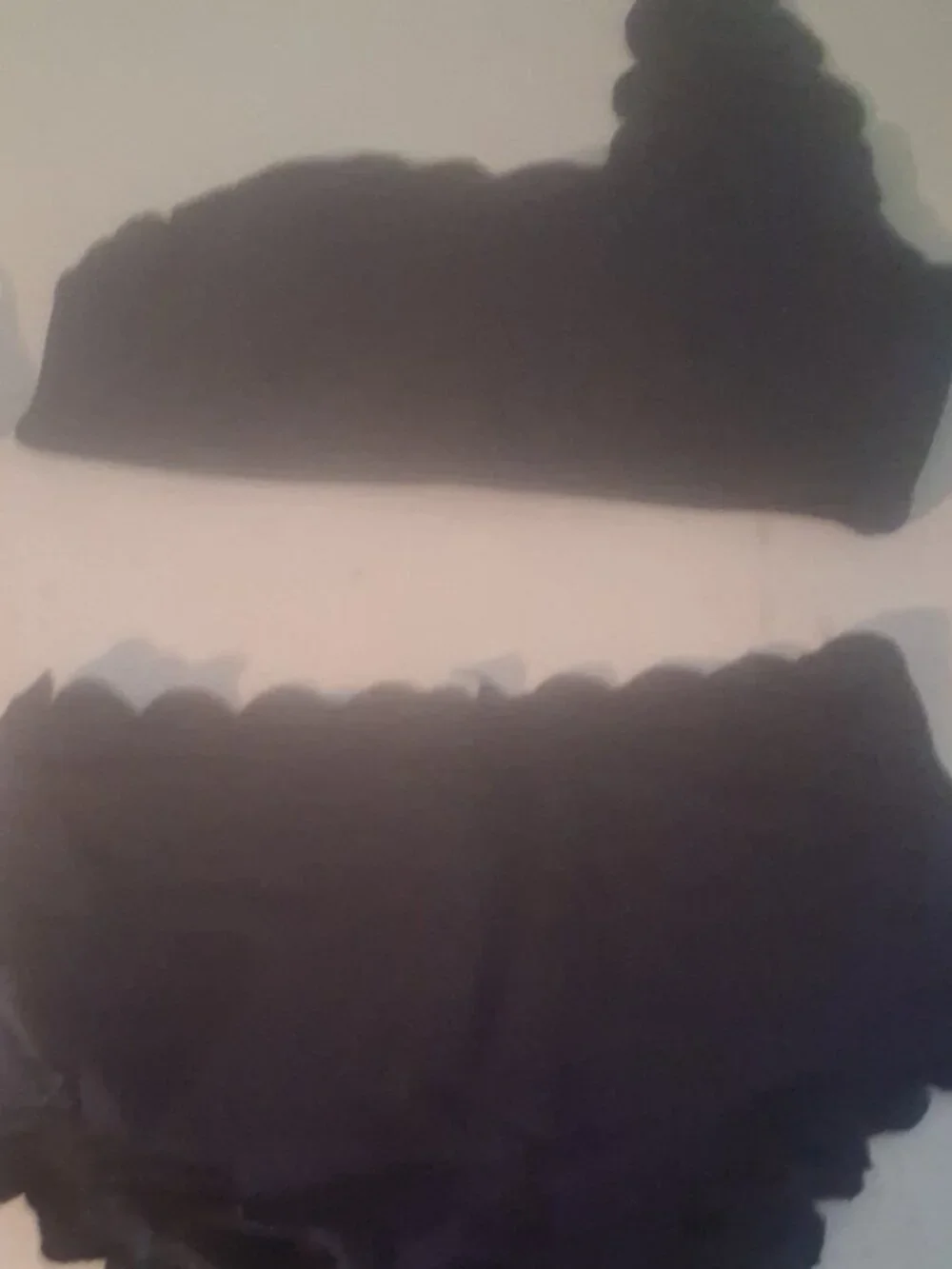 NWT Molybell Navy Blue Ribbed Scalloped Bikini Set Size XL